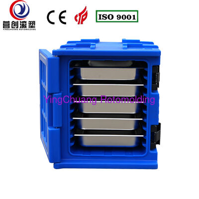 ซื้อ YINGCHUANG OEM 75L Blue Handle Type Rotomoldedกล่องฉนวน,โฟมPUหนาถือร้อนและเย็นGN Panตู้ขนส่งอาหารสำหรับการจัดเลี้ยงโรงอาหารครัวกลาง การผลิตออนไลน์