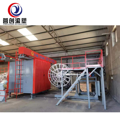 อัตโนมัติ Shuttle Rotomolding Machine สําหรับโรงงานผลิตที่มีเวลาวงจร 15-30 นาทีและบริการที่ปรึกษา