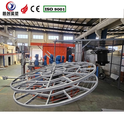 เครื่องโรโตโมลด์แบบหมุนเตาอบ 4 แขน 5 สถานี ขนาด 3.5 เมตร แบบสองแกน