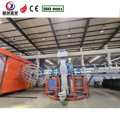 เครื่องโรโตโมลด์แบบสองแกนระบายความร้อนด้วยอากาศ พร้อมระบบควบคุมอัตโนมัติและฮีตเตอร์ไฟฟ้า