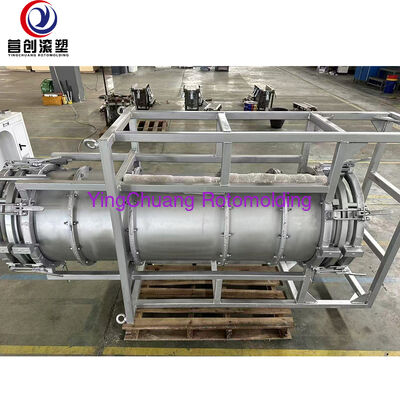OEM Large Pipe Flange Rotomold, Thickened Aluminum Alloy Cylindrical Rotational Mold For Plastic Pipe Tank Manufacturing