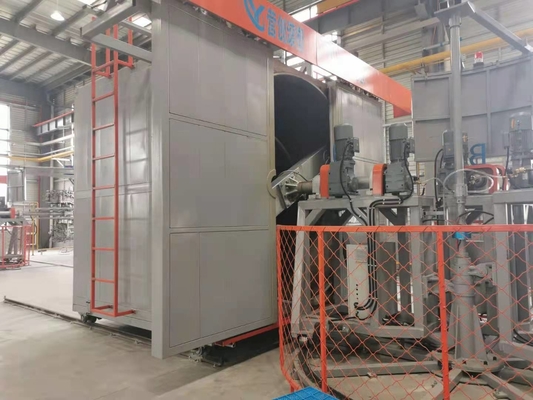 1-8rpm Rotating Speed ​​Shuttle Rotomolding Machine น้ำหนักแม่พิมพ์สูงสุด 1,000 กก